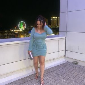 Solid corset rushed mini dress